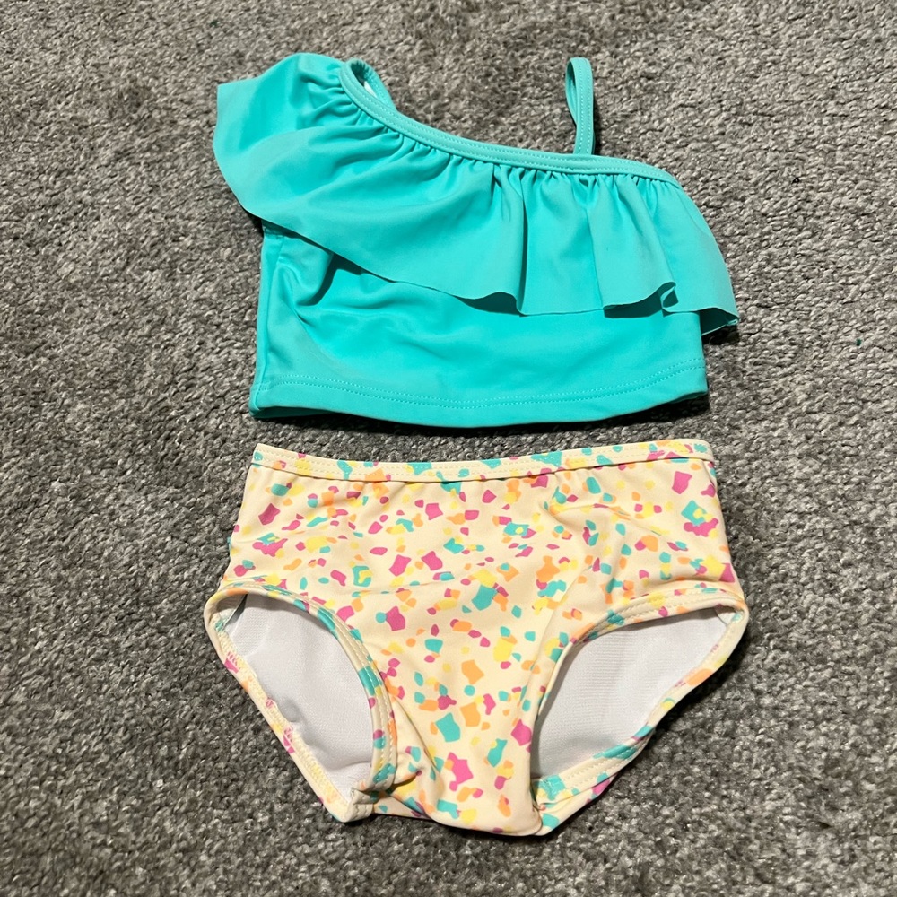Ruffle Butts One Shoulder Ruffle Tankini size 6-12 mo
